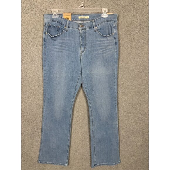 Levis Women's Classic Bootcut Jeans Size 14 Medium W32 L32 Denim Blue NWT's - Picture 1 of 8